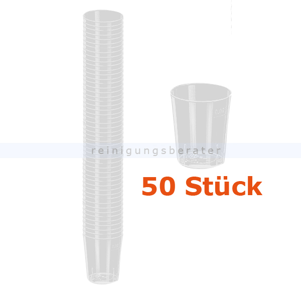 Schnapsglas transparent 2 cl im Pack 50 Stück
