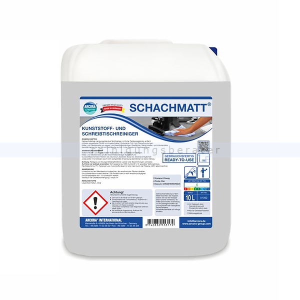 Schreibtischreiniger Arcora Schachmatt RTU 10 L