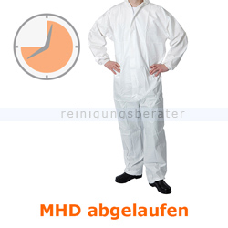 Schutzanzug Thor Einwegoverall Kapuze EN14126 PE weiß XL