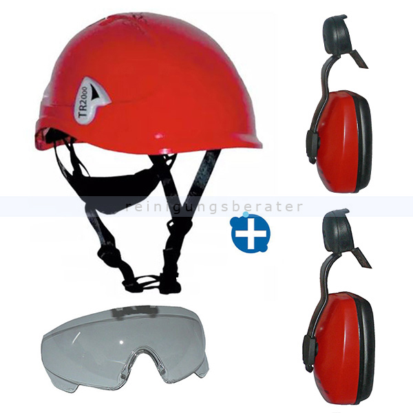 Schutzhelm TR 2000 SET rot, EN 397 / EN 50365