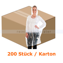 Schutzkittel Hygostar Regenponcho PE transparent 100x240 cm