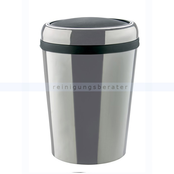 Schwingdeckeleimer Orgavente SWINGO Edelstahl glänzend 50 L