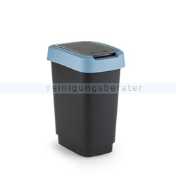 Schwingdeckeleimer Rotho Abfallbehälter 10 L Horizon Blau