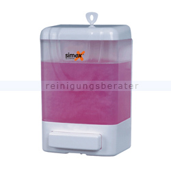 Seifenspender Simex Basic Kunststoff weiß/transparent 1 L