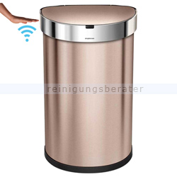 Sensoreimer Simplehuman halbrund 45 L, rosegold