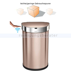 Sensoreimer Simplehuman halbrund 45 L, rosegold B-WARE