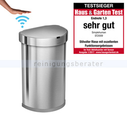 Sensoreimer Simplehuman halbrunder Sensorabfalleimer 45 L