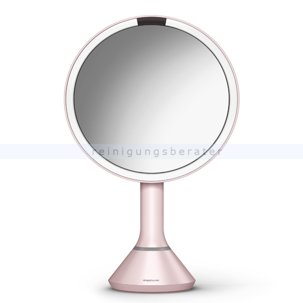 Sensorspiegel Simplehuman 20 cm rosafarben Touch-Bedienung