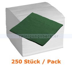 Servietten in der Farbe grün 33x33 cm, 250 Stück