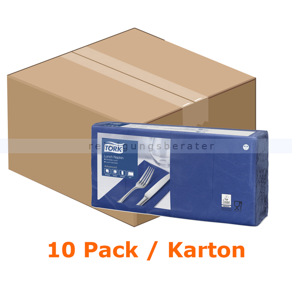 Servietten Tork Soft Lunchservietten 33 x 33 cm dunkelblau