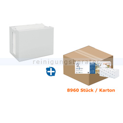 Serviettenspender SET Papernet Basic 7 weiß