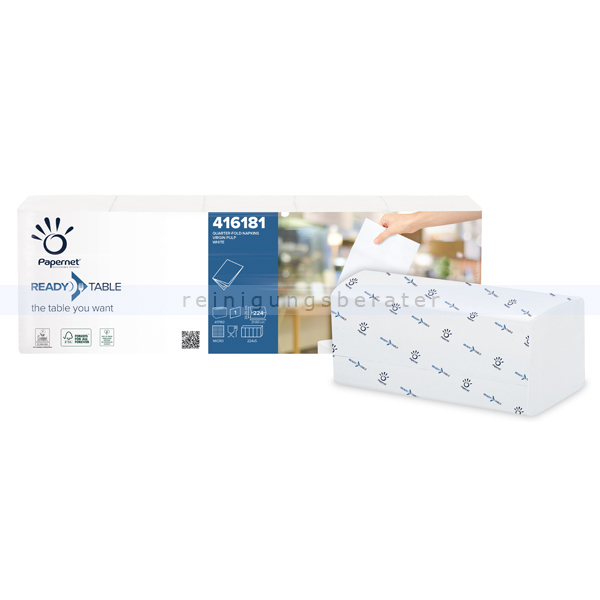 Spenderservietten Papernet 1/4 INTERFOLD 1-lagig, 1120 Stück