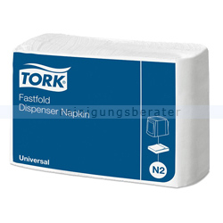 Spenderservietten Tork Fastfold 25 x 30 cm, weiß