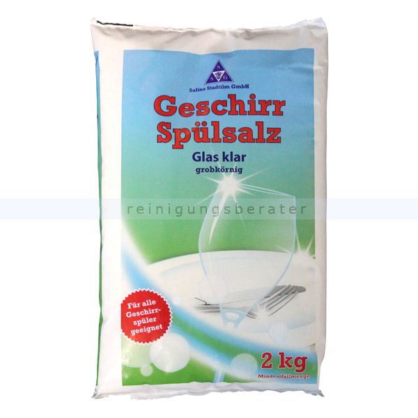 Spülmaschinensalz Geschirr Spülsalz Glas klar grob 2 kg