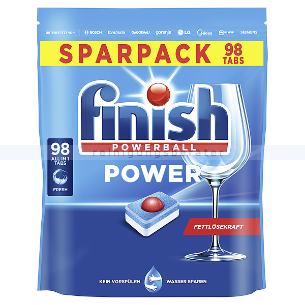 Spülmaschinentabs finish Powerball fresh 98 Stück Softpack