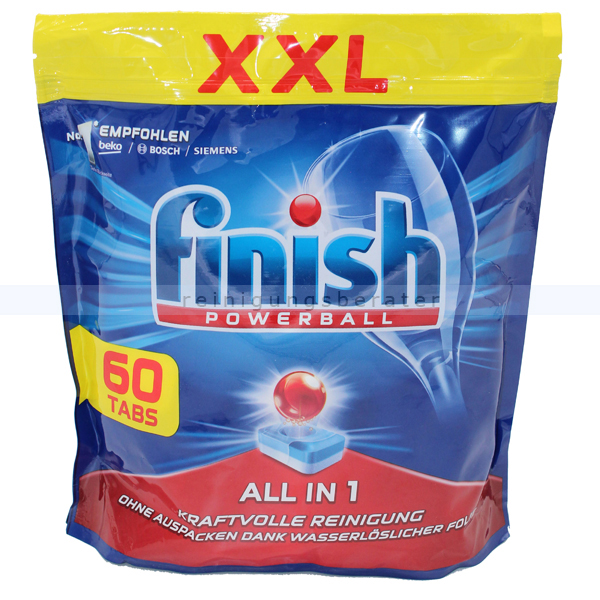 Spülmaschinentabs finish Powerball Tabs 60 Stück Softpack