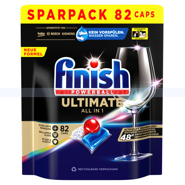 Spülmaschinentabs finish Ultimate 92 Caps Sparpack