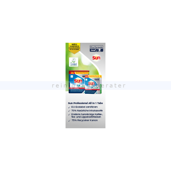Spülmaschinentabs SUN Professional All-in-1 Tabs 102 Stück