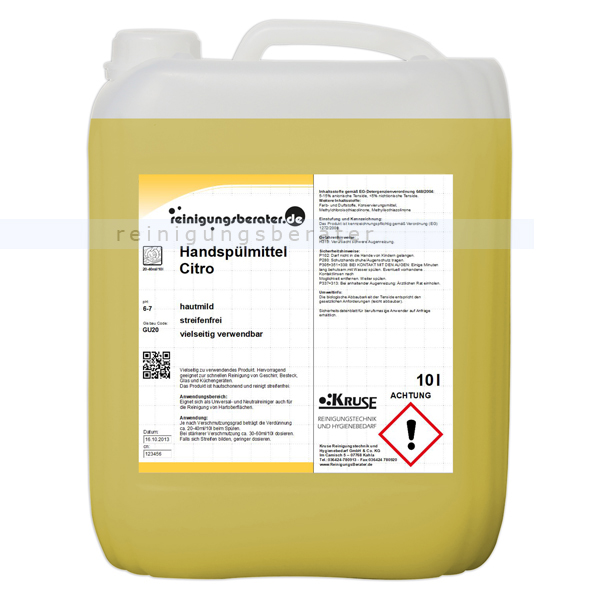 Spülmittel Kruse Citro 10 L
