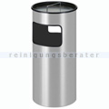 Standascher mit Abfallsammler, 50 L Aluminium Grau