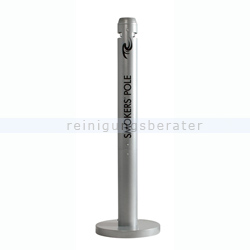 Standascher Rubbermaid Smokers Pole Silber