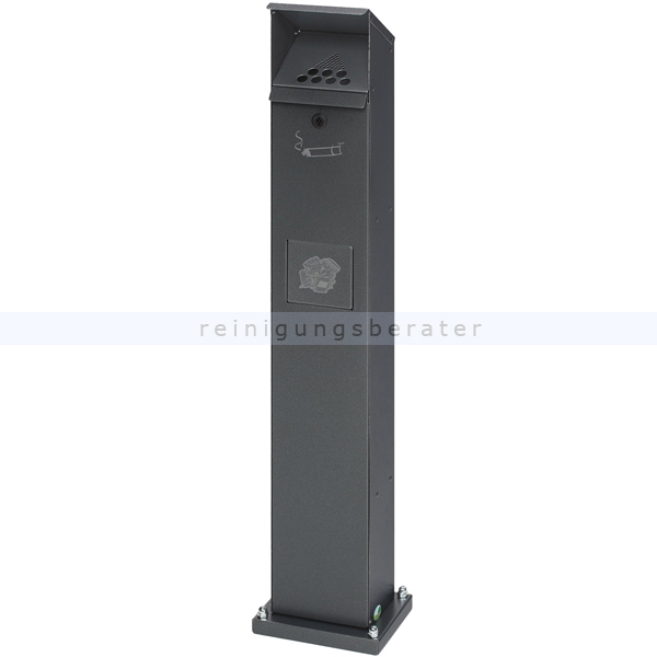 Standascher VAR SG 115 Abfallsammler Standsäule antik-silber