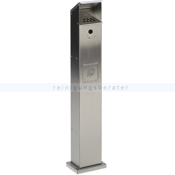 Standascher VAR SG 115 Abfallsammler Standsäule Edelstahl