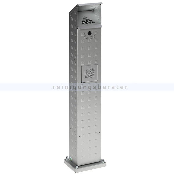 Standascher VAR SG 115 Abfallsammler Standsäule silber