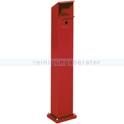 Standascher VAR Standsäule eckig SG 124 rot