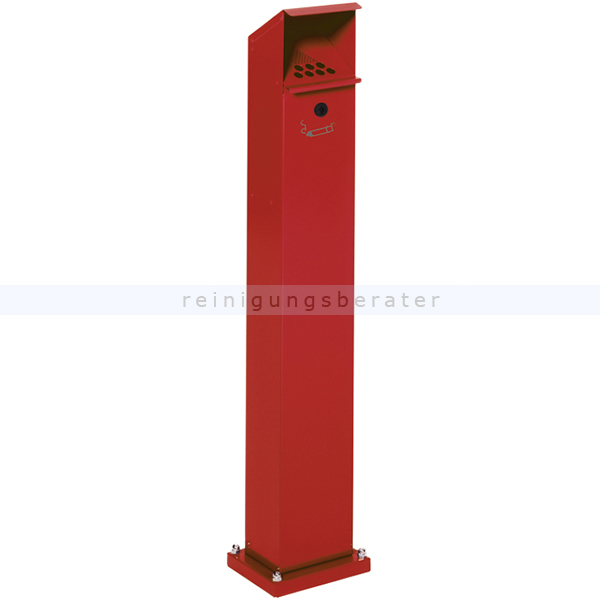 Standascher VAR Standsäule eckig SG 124 rot