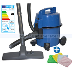Staubsauger Hitachi CV 300 Blau inkl. 4 Mikrofasertücher