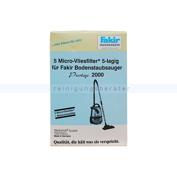 Staubsaugerbeutel Fakir Vliesfilter mit Motorfilter