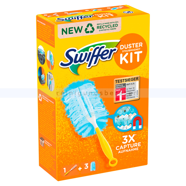 Swiffer Staubwedel Staubmagnet Kit Starterset Pink, Mischgewebe, Länge: 30  cm, 3 Tücher – Böttcher AG