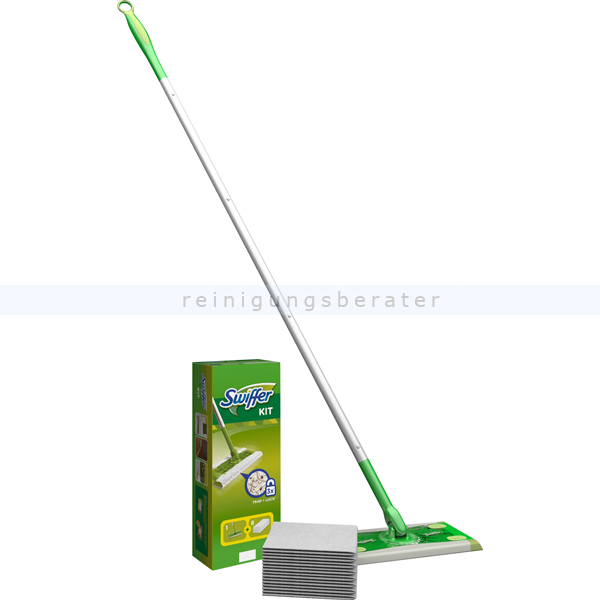 Swiffer Bodenwischer 3D Clean, Starterset, Flachwischer, Stiel, 4 Trocken-  & 2 Feuchttücher – Böttcher AG