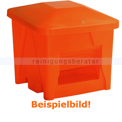 Streugutbehälter Salzkontor Mannheim mit Auslauf orange 400 L