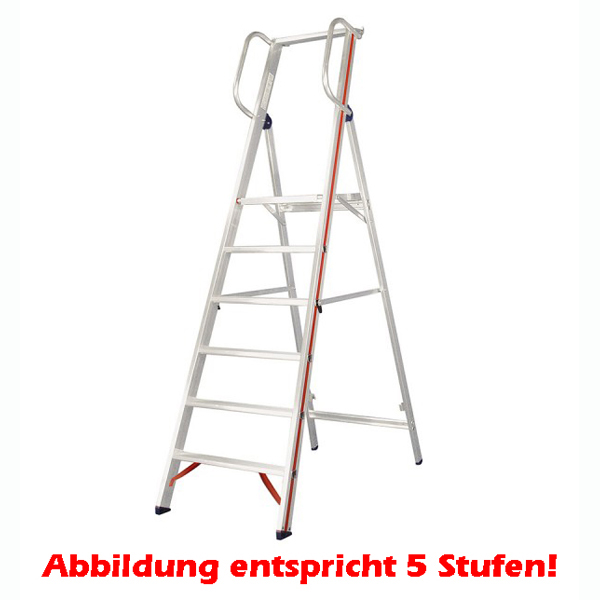 Stufen Stehleiter Hymer 9 Stufen mit Handlauf