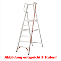 Stufen Stehleiter Krause 8 Stf. Plattform, Sicherheitsbügel