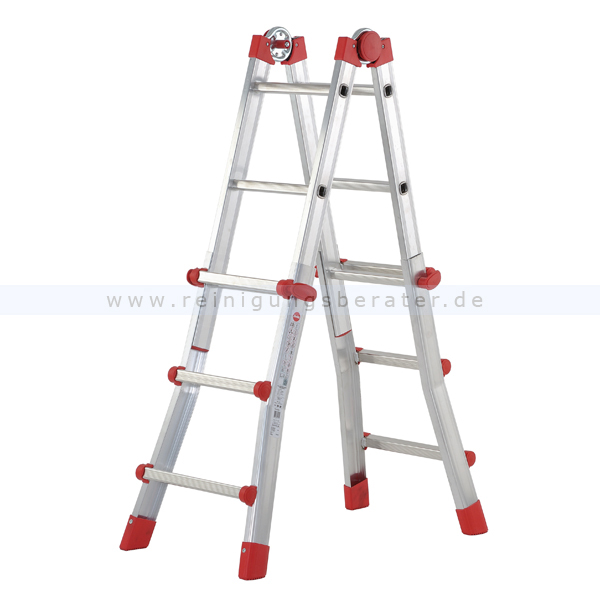Teleskopleiter Hailo MTL Aluminium-Multifunktions-Leiter 4x3