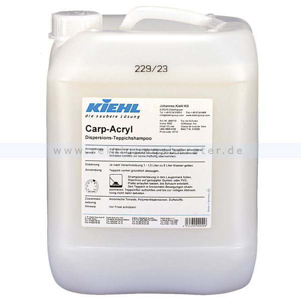 Teppichreiniger Kiehl Carp-Acryl Teppichshampoo 10 L