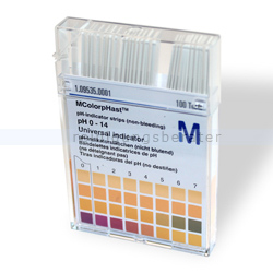 Teststreifen Merck MColorpHast pH-Wert 0-14, 100 Stück