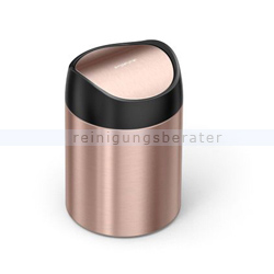 Tischabfalleimer Simplehuman 1,5 L Edelstahl rosegold