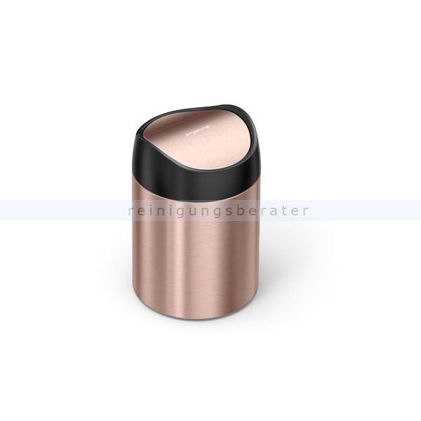 Tischabfalleimer Simplehuman 1,5 L Edelstahl rosegold