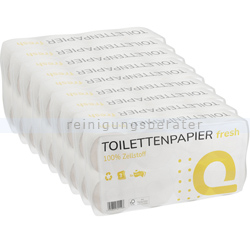 Toilettenpapier 3-lagig Hochweiß aus Zellstoff 72 Rollen
