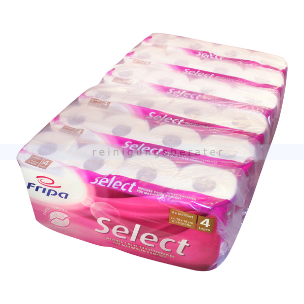 Toilettenpapier Fripa Select 100% Zellstoff 4-lagig