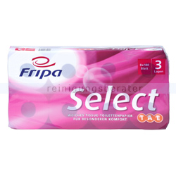 Toilettenpapier Fripa Select TAE Tissue hochweiß 8 Rollen