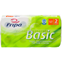 Toilettenpapier Fripa Tissue Recycling Basic weiss 8 Rollen
