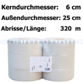 Toilettenpapier Großrolle Wepa Satino weiß 2-lagig