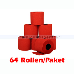 Toilettenpapier rot 100 % Zellstoff 3-lagig