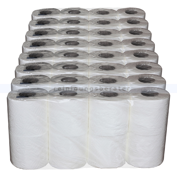 Toilettenpapier weiß Zellstoff 3-lagig Großpaket