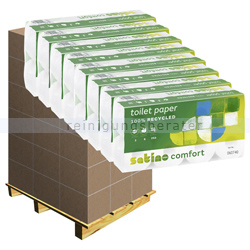 Toilettenpapier Wepa Satino Comfort hochweiß 2-lagig Palette